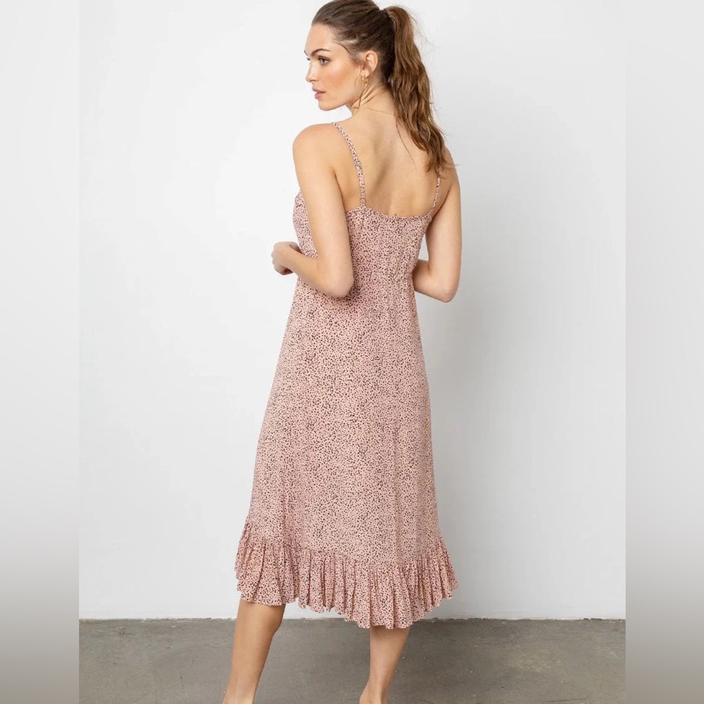 Anokhi 100% cotton spaghetti straps pasley midi dress size S